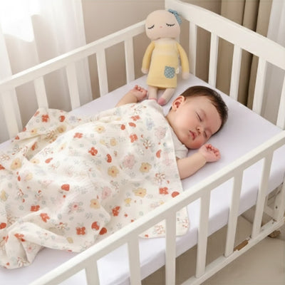 Couverture bébé bohème rouge