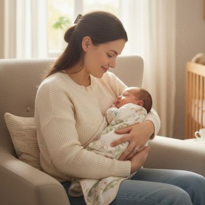 Couverture bébé tricot torsadé cocon
