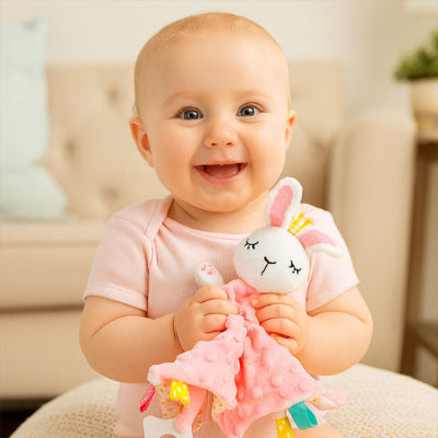 Doudou bebe animaux rose