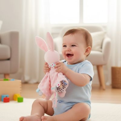 Doudou bebe câlin rose