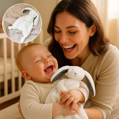 Doudou bebe lapin blanc doux