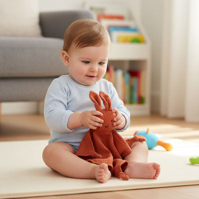 Doudou bebe tendresse rouge