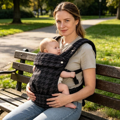 PORTE BEBE classique noir maman parc