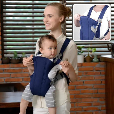 Porte-bebe ventral bleu marine