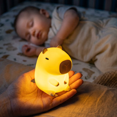 Veilleuse bébé capybara blanche