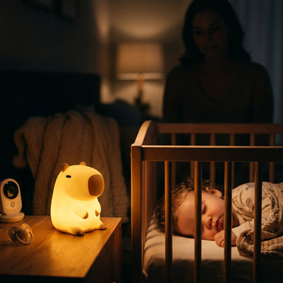 Veilleuse bébé capybara sécuritaire