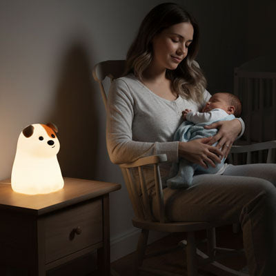 Veilleuse bébé chien design
