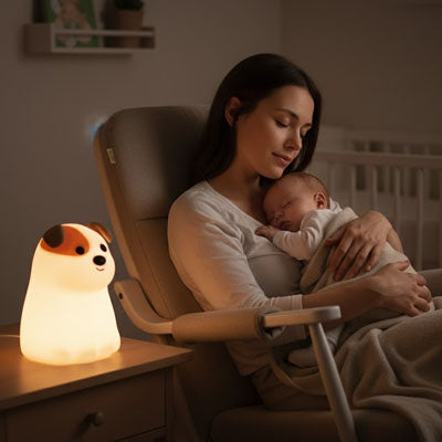 Veilleuse bébé chien paisible
