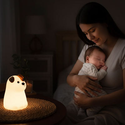 Veilleuse bébé chien rechargeable