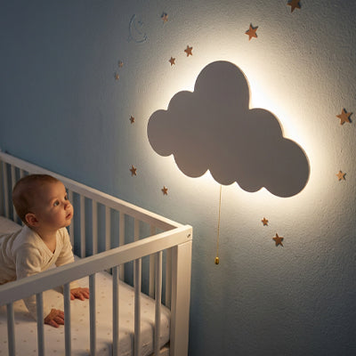 Veilleuse bébé murale nuage sécuritaire