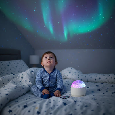 Veilleuse bébé projecteur boréal ambiance