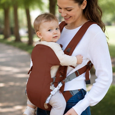 porte bébé kangourou brun maman balade