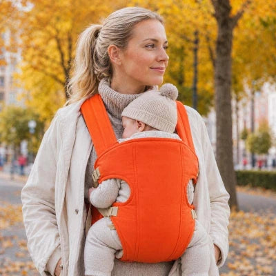 porte bébé liberte rouge promenade avec maman